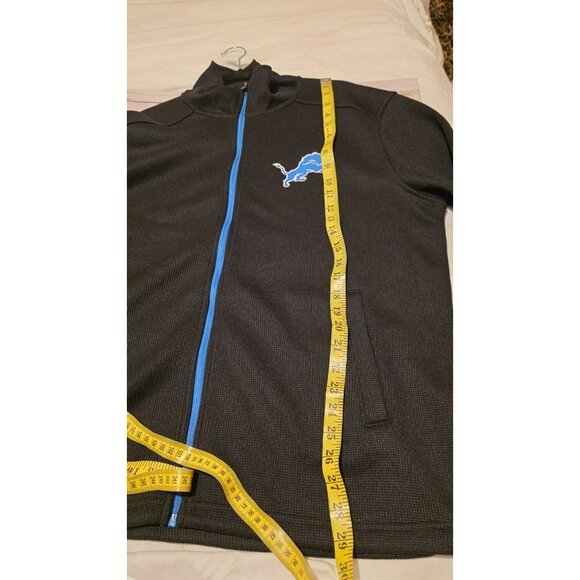 Detroit Lions Jacket Mens XL NFL Apparel Black Zip Pockets EUC Football - Picture 6 of 11